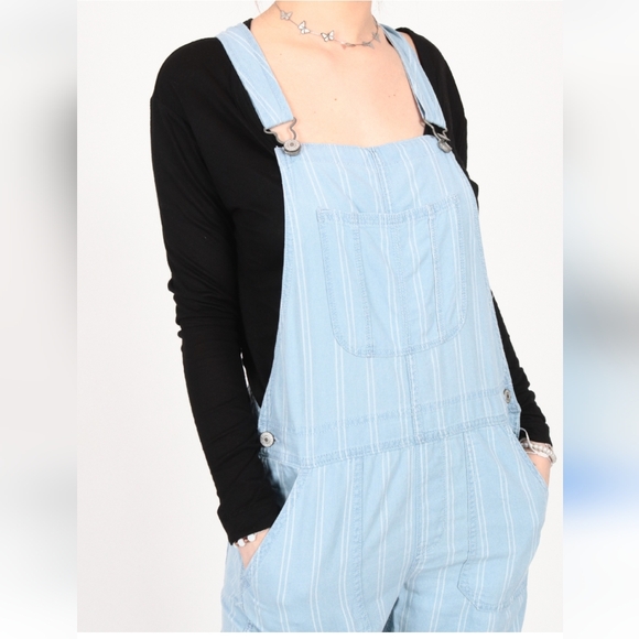 XXL Size New HTF American Eagle Outfitters denim overalls bibs lightweight - Picture 2 of 8